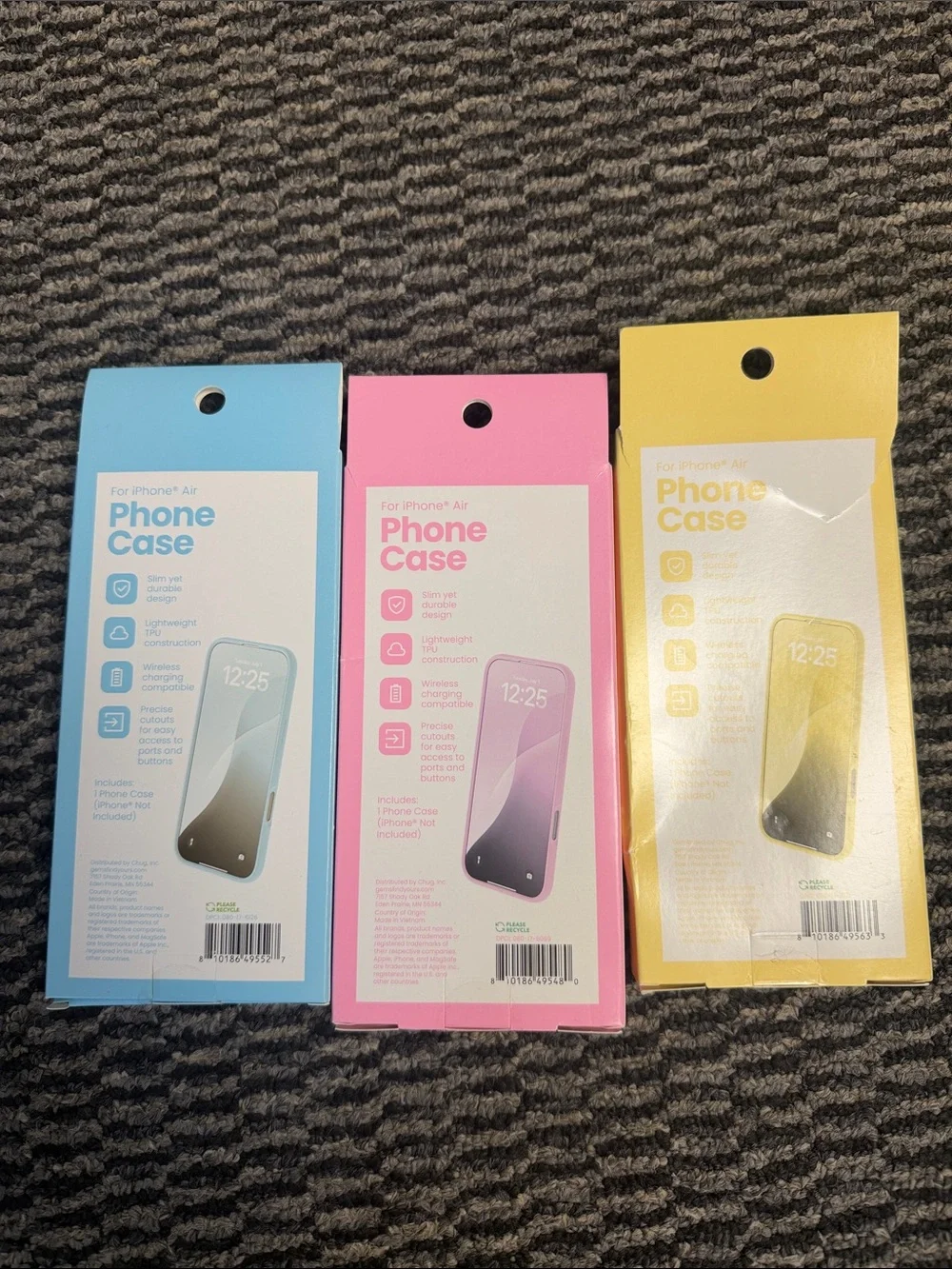 Phone Case for iPhone Air - Blue, Pink, Yellow